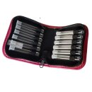 Taschenapotheke Soft für 12 Röhrchen magenta ohne Glasröhrchen