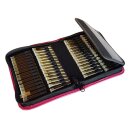 Taschenapotheke Soft für 60 Glasröhrchen - magenta mit Klarglasröhrchen