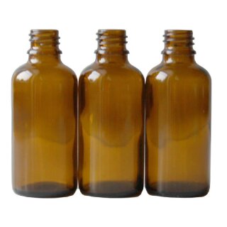 Braunglasflasche 50 ml DIN 18 - 10 Stück