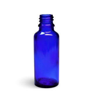 Blauglasflasche 30 ml DIN 18  1 Stück