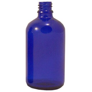 Blauglasflasche 100 ml DIN 18 - Großpack 50 St.