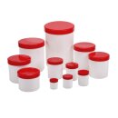 Salbenkruke / Schraubdose  mit  Deckel rot 30 g
