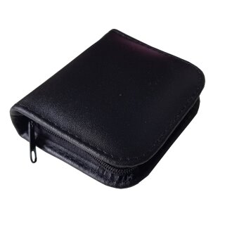 Taschenapotheke aus Rinderleder für 12 Röhrchen schwarz ohne Glasröhrchen