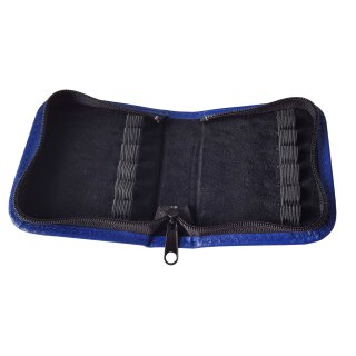 Taschenapotheke aus Rinderleder fr 12 Rhrchen blau