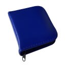 Taschenapotheke aus Rindleder für 12 Röhrchen blau