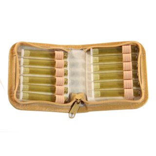 Taschenapotheke aus Rinderleder fr 12 Rhrchen braun