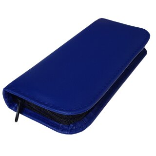 Taschenapotheke aus Rinderleder für 30 Glasröhrchen blau