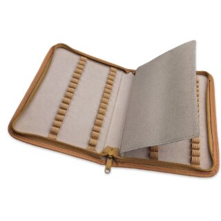 Taschenapotheke aus Rinderleder fr 60 Glasrhrchen - braun