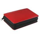 Taschenapotheke aus Rindleder für 120 Glasröhrchen - rot