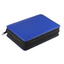 Taschenapotheke aus Rindleder für 120 Glasröhrchen - blau
