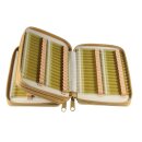 Taschenapotheke aus Rinderleder für 120 Glasröhrchen - beige mit Braunglasröhrchen