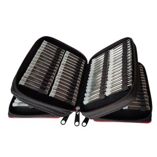 Taschenapotheke aus Rinderleder fr 180 Glasrhrchen - rot
