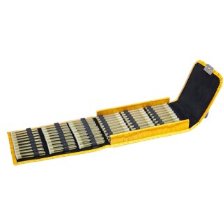 Taschenapotheke für 60 Glasröhrchen mais mit Braunglasröhrchen