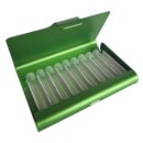 Homöopathie Alu Etui für 9 Röhrchen grün