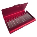 Homöopathie Alu Etui für 9 Röhrchen rot