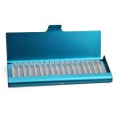 Homöopathie Alu Etui für 17 Röhrchen blau