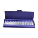 Homöopathie Alu Etui für 17 Röhrchen violett