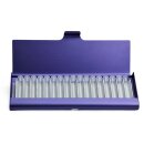 Homöopathie Alu Etui für 17 Röhrchen violett