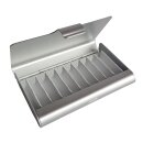 Homöopathie Alu Etui für 9 Röhrchen silber mit Klarglasröhrchen