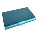 Homöopathie Alu Etui für 9 Röhrchen blau mit Klarglasröhrchen