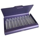 Homöopathie Alu Etui für 9 Röhrchen violett ohne Glasröhrchen