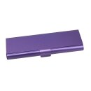 Homöopathie Aluminium Etui Lila für 17 Glasröhrchen