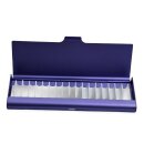Homöopathie Alu Etui für 17 Röhrchen violett ohne Glasröhrchen
