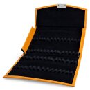 Taschenapotheke für 60 Glasröhrchen orange mit Braunglasröhrchen