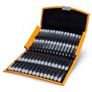 Taschenapotheke für 60 Glasröhrchen orange mit Braunglasröhrchen