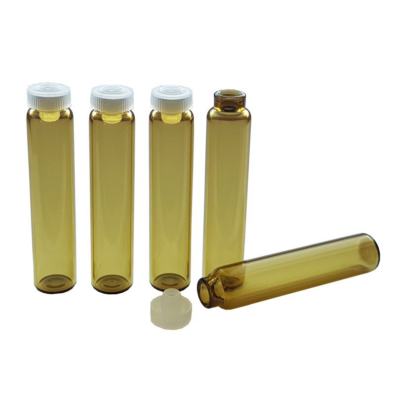 Rollrandgläser Braunglas 2g - 10 mm mit Stopfen