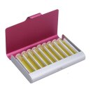 Homöopathie Alu Etui für 9 Röhrchen rot-silber