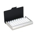 Homöopathie Alu Etui für 9 Röhrchen schwarz-silber