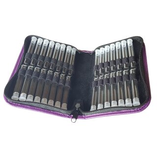 Taschenapotheke Solero fr 30 Glasrhrchen - violett