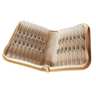 Taschenapotheke Solero mit 30 Klarglasröhrchen braun