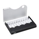 Homöopathie Alu Etui für 9 Röhrchen - Welle schwarz-silber ohne Glasröhrchen