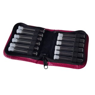 Taschenapotheke aus Rindleder fr 12 Rhrchen beere