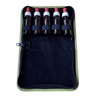 Flaschen Etui für 5 x  5-10-15-20 ml Flaschen pistazie
