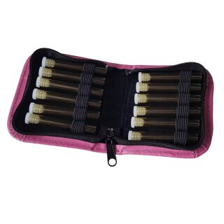 Taschenapotheke aus Rindleder fr 12 Rhrchen magnolie