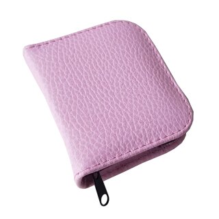 Taschenapotheke aus Rindleder für 12 Röhrchen rosa