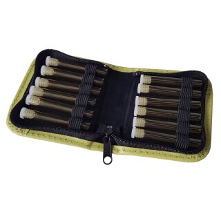 Taschenapotheke aus Rindleder fr 12 Rhrchen pistazie