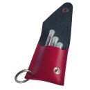 Schlüsselanhänger für 3 Röhrchen - rot