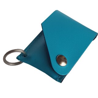 Schlüsselanhänger für 3 Röhrchen - hellblau ohne Glasröhrchen
