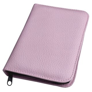 Taschenapotheke aus Rindleder für 60 Glasröhrchen - rosa