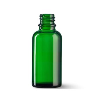 Grünglasflasche 30 ml DIN 18 - 5 Stück